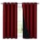 NICETOWN Kitchen Full Blackout Curtain Panels Super Thick and Soft Insulated Window Covers 100 Blackout Draperies with Black Backing for Cafe Window Burgundy Red Set of 2 PCs 52 by 54inch