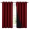 NICETOWN Kitchen Full Blackout Curtain Panels Super Thick and Soft Insulated Window Covers 100 Blackout Draperies with Black Backing for Cafe Window Burgundy Red Set of 2 PCs 52 by 54inch