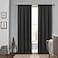 Eclipse Solid Thermapanel Pair Room Darkening Rod Pocket Curtain Window Curtain for Bedroom and Living Room 2 Panels 52 in Wide x 63 in Long Black