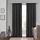 Eclipse Solid Thermapanel Pair Room Darkening Rod Pocket Curtain Window Curtain for Bedroom and Living Room 2 Panels 52 in Wide x 63 in Long Black