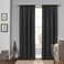 Eclipse Solid Thermapanel Pair Room Darkening Rod Pocket Curtain Window Curtain for Bedroom and Living Room 2 Panels 52 in Wide x 63 in Long Black