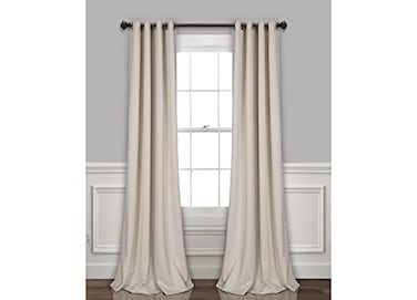 Lush Decor Insulated Grommet Blackout Window Curtain Panels Pair 52 W x 84 L Wheat Classic Modern Design Chic Window Decor Long Curtains For Living Room Bedroom Or Dining Room