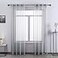 DONREN Luxury Soft Sheer Curtains for Bedroom 72 Inch Length Grommet Sheer Curtains for Living Room2 PanelsGrey