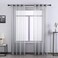 DONREN Luxury Soft Sheer Curtains for Bedroom 72 Inch Length Grommet Sheer Curtains for Living Room2 PanelsGrey