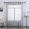 DONREN Luxury Soft Sheer Curtains for Bedroom 72 Inch Length Grommet Sheer Curtains for Living Room2 PanelsGrey