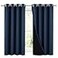 NICETOWN 100 Blackout Curtains with Black Liners Thermal Insulated 2Layer Lined Drapes Energy Efficiency Small Window Draperies for Dining Room Navy Blue 2 Panels 52 inches W by 54 inches L