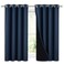 NICETOWN 100 Blackout Curtains with Black Liners Thermal Insulated 2Layer Lined Drapes Energy Efficiency Small Window Draperies for Dining Room Navy Blue 2 Panels 52 inches W by 54 inches L