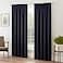 Eclipse Solid Thermapanel Room Darkening Rod Pocket Curtain Window Curtain for Bedroom and Living Room 1 Panel 52 in Wide x 63 in Long Midnight
