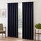 Eclipse Solid Thermapanel Room Darkening Rod Pocket Curtain Window Curtain for Bedroom and Living Room 1 Panel 52 in Wide x 63 in Long Midnight