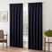 Eclipse Solid Thermapanel Room Darkening Rod Pocket Curtain Window Curtain for Bedroom and Living Room 1 Panel 52 in Wide x 63 in Long Midnight