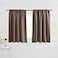 PONY DANCE Kitchen Curtains 36 inch Length Window Treatment Tiers Blackout Rod Pocket Top Home Decor Small Drape Valances for Kitchen 42inch W x 36inch L Mocha Set of 2