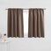 PONY DANCE Kitchen Curtains 36 inch Length Window Treatment Tiers Blackout Rod Pocket Top Home Decor Small Drape Valances for Kitchen 42inch W x 36inch L Mocha Set of 2