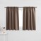 PONY DANCE Kitchen Curtains 36 inch Length Window Treatment Tiers Blackout Rod Pocket Top Home Decor Small Drape Valances for Kitchen 42inch W x 36inch L Mocha Set of 2
