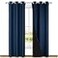 NICETOWN Complete 100 Blackout Curtain Set Thermal Insulated Energy Efficiency Window Draperies for Guest Room Full Shading Panels for Shift Worker and Light Sleepers Navy Blue 42W x 84L 2 Pcs