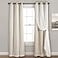 Lush Decor Sheer Grommet Curtains With Insulated Blackout Lining Window Curtain Panels Pair 38W x 84L Wheat Curtain With Sheer Overlay Elegant Blackout Curtains for Bedroom