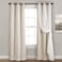 Lush Decor Sheer Grommet Curtains With Insulated Blackout Lining Window Curtain Panels Pair 38W x 84L Wheat Curtain With Sheer Overlay Elegant Blackout Curtains for Bedroom