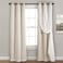 Lush Decor Sheer Grommet Curtains With Insulated Blackout Lining Window Curtain Panels Pair 38W x 84L Wheat Curtain With Sheer Overlay Elegant Blackout Curtains for Bedroom