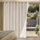 H.VERSAILTEX HVERSAILTEX Linen Blackout Curtains Durable Thick Textured Linen Look 100 Blackout Patio Door Curtain Anti Rust Grommet Extra Wide Sliding Door Curtain Panel NaturalW100 x L108 inch