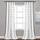 Lush Decor Ombre Stripe Curtain Panel Set 2 40W x 84L Navy Recycled CottonPolyester Rod Pocket Home Office Farmhouse
