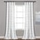 Lush Decor Ombre Stripe Curtain Panel Set 2 40W x 84L Navy Recycled CottonPolyester Rod Pocket Home Office Farmhouse
