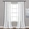 Lush Decor Ombre Stripe Curtain Panel Set 2 40W x 84L Navy Recycled CottonPolyester Rod Pocket Home Office Farmhouse