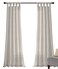 Lush Decor Burlap Knotted TabTop Window Curtain Panel Pair 45W x 84L Light Linen