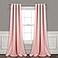 Lush Decor Insulated Grommet Blackout Window Curtain Panels Pair 52 W x 84 L Pink Classic Modern Design Chic Window Decor Long Curtains For Living Room Bedroom Or Dining Room