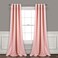 Lush Decor Insulated Grommet Blackout Window Curtain Panels Pair 52 W x 84 L Pink Classic Modern Design Chic Window Decor Long Curtains For Living Room Bedroom Or Dining Room