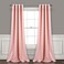 Lush Decor Insulated Grommet Blackout Window Curtain Panels Pair 52 W x 84 L Pink Classic Modern Design Chic Window Decor Long Curtains For Living Room Bedroom Or Dining Room