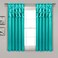 Lush Decor Circle Dream Window Curtains Panel Set for Living Dining Room Bedroom Pair 54W x 63L Turquoise