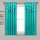 Lush Decor Circle Dream Window Curtains Panel Set for Living Dining Room Bedroom Pair 54W x 63L Turquoise