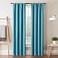 Eclipse ECLIPSE Blackout Curtains for BedroomDarrell 37 x 84 Insulated Darkening Single Panel Rod Pocket Window Treatment Living Room Sky