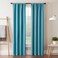Eclipse ECLIPSE Blackout Curtains for BedroomDarrell 37 x 84 Insulated Darkening Single Panel Rod Pocket Window Treatment Living Room Sky