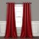 Lush Decor Insulated Grommet Blackout Window Curtain Panels Pair 52 W x 95 L Red Classic Modern Design Chic Window Decor Long Curtains For Living Room Bedroom Or Dining Room