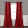 Lush Decor Insulated Grommet Blackout Window Curtain Panels Pair 52 W x 95 L Red Classic Modern Design Chic Window Decor Long Curtains For Living Room Bedroom Or Dining Room