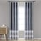 Lush Decor Nantucket Yarn Dyed Cotton Blend Tassel Fringe Window Curtain Panels Pair 40 W x 95 L Navy Striped Blue Curtains for Living Room
