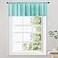 MRTREES Sheer Valances 54 x 16 inches Long Aqua Blue Valance Curtain Living Room Bedroom Sheers Light Filtering Rod Pocket Voile 1 Panel