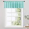 MRTREES Sheer Valances 54 x 16 inches Long Aqua Blue Valance Curtain Living Room Bedroom Sheers Light Filtering Rod Pocket Voile 1 Panel