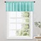 MRTREES Sheer Valances 54 x 16 inches Long Aqua Blue Valance Curtain Living Room Bedroom Sheers Light Filtering Rod Pocket Voile 1 Panel