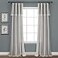 Lush Decor Linen Lace Window Curtain Panel Pair 84 x 38 Light Gray