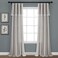 Lush Decor Linen Lace Window Curtain Panel Pair 84 x 38 Light Gray