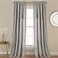 Lush Decor Bayview Curtains Pintuck Textured Semi Sheer Window Panel Drapes Set for Living Dining Bedroom Pair 84 x 52 Gray