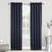 Sun Zero Easton Energy Saving Blackout Rod Pocket Curtain Panel 40 x 84 Navy Blue