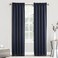 Sun Zero Easton Energy Saving Blackout Rod Pocket Curtain Panel 40 x 84 Navy Blue