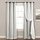 Lush Decor Sheer Grommet Curtains With Insulated Blackout Lining Window Curtain Panels Pair 38W x 84L Light Gray Curtain With Sheer Overlay Elegant Blackout Curtains for Bedroom