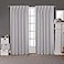 Exclusive Home EXCLUSIVE HOME Sateen Twill Woven Room Darkening Blackout Pinch PleatHidden Tab Top Curtain Panel Pair 96 Length Silver