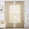MIULEE 2 Panels Solid Color Sheer Window Curtains Elegant Window Voile PanelsDrapesTreatment for Bedroom Living Room 54X96 Inches Beige