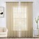 MIULEE 2 Panels Solid Color Sheer Window Curtains Elegant Window Voile PanelsDrapesTreatment for Bedroom Living Room 54X96 Inches Beige