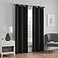 Eclipse ECLIPSE Microfiber Total Privacy Blackout Thermal Grommet Window Curtain for Bedroom 1 Panel 42 x 95 Black