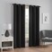 Eclipse ECLIPSE Microfiber Total Privacy Blackout Thermal Grommet Window Curtain for Bedroom 1 Panel 42 x 95 Black
